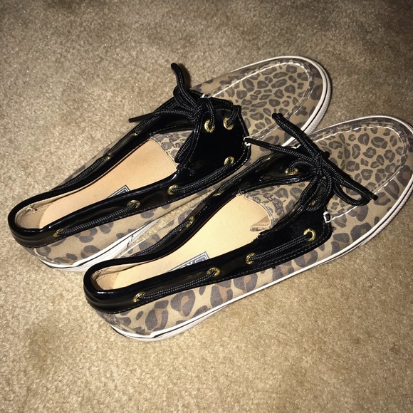 Leopard Print Sperry Shoes!! - Picture 2 of 4
